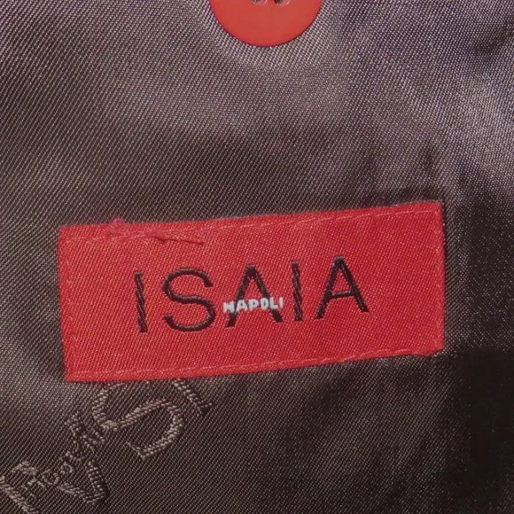 Isaia Base S Silk Blend Check Overplaid Three Button Sport Coat 38R